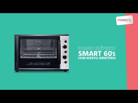 Video thumbnail of Forno Elétrico Bancada Fogatti Smart60s C/ Espeto Giratório