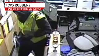 Suspect ties up CVS employee during robbery