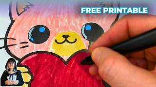 Free Printable Kitten Coloring Pages | Cute Cat Color With Me
