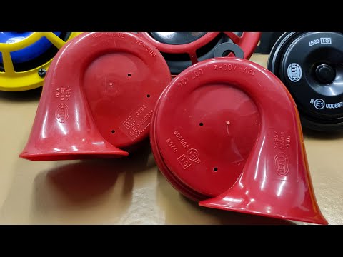 Hella Red Twin Tone Horn Set Sound Test