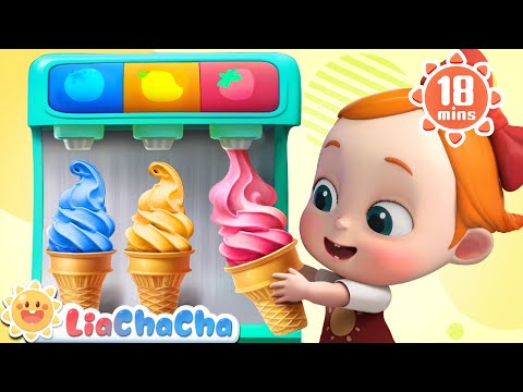 Ice Cream Song | Colorful Juice Song + More Yummy Food Songs | LiaChaCha Nursery Rhymes & Baby Songs