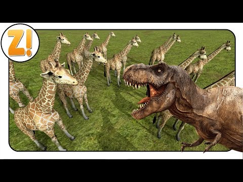 20 GIRAFFEN GEGEN EINEN T-REX!!! - Beast Battle Simulator