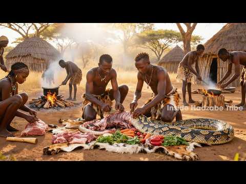 Hadzabe Tribe Hunting: Unbelievable Face To Face With A Giant Python In The African Wild