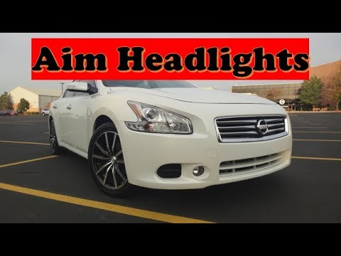 Nissan Maxima Aim the Headlights or Modify height (altima similar)