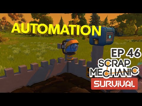 SCRAP MECHANIC SURVIVAL EPISODE 46 - THE AUTOMATED WATERING SYSTEM WORKS!