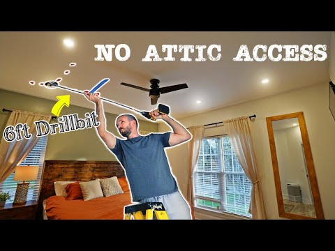 6ft Drill Bit to Install Recessed Lights with NO Attic Access!