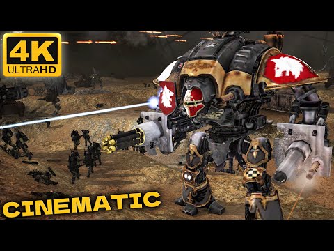WARHAMMER 40K MASSIVE BATTLE - Imperial Guard vs Orks WAAAGH! (4K)
