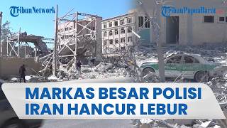 Penampakan Markas Polisi Diplomatik Teheran Yang Luluh Lantak Akibat Serangan Udara AS-Israel