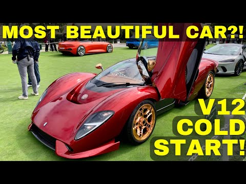 Thumbnail for The MOST BEAUTIFUL MODERN CAR?! DE TOMASO P72 V12 COLD START and DRIVE OFF! Concorso Italiano 2019. by De Tomaso