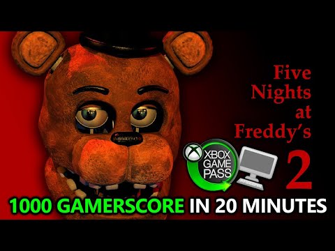Five Nights at Freddy's 2 - 1000 Gamerscore in 20 Minutes - Xbox Game Pass for PC - Skip Level