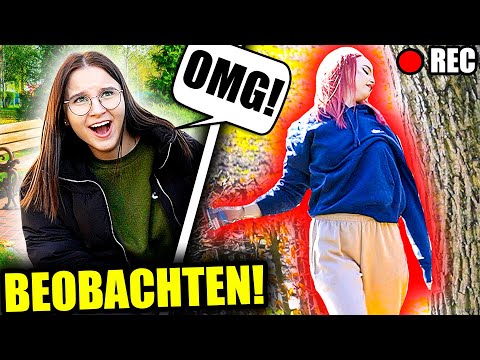 1 TAG Schwester heimlich VERFOLGEN & BEOBACHTEN ! 🤫 (tanzen im Park) - Celina