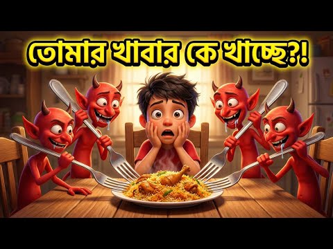 বিসমিল্লাহ না বললে কী হয়? 😈 | Labider Golpo | Bangla Islamic Cartoon For Kids