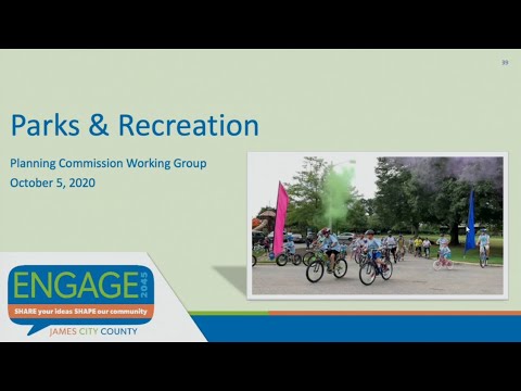 Planning Commission Working Group: Parks and Recreation Presentation – October 19, 2020