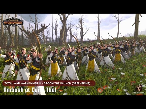 Total Warhammer 3 Cinematic Battle | GREENSKINS VS HIGH ELVES : Ambush at Cairn Thel