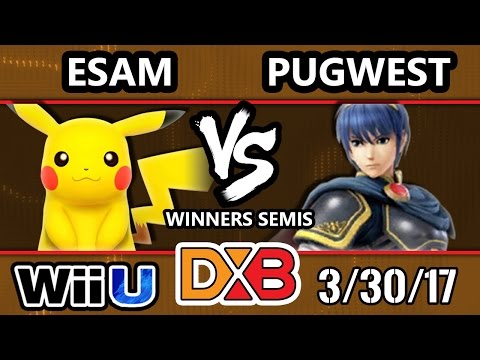 DXB 2017 SSB4 - PG | ESAM (Pikachu) Vs. Pugwest (Marth) Smash 4 WS - Smash Wii U