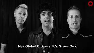 Green Day has a Special Message for all Global Citizens!