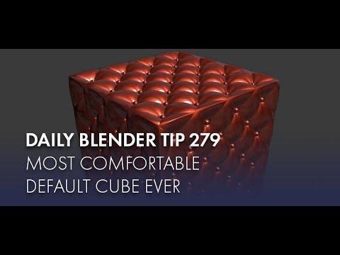 Daily Blender Tip 279 - Model Diamond Tufting patterns on a cube (Blender 2.8)