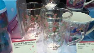 preview picture of video 'Starbucks Japan 2011 Sakura Mugs and Merchandise'