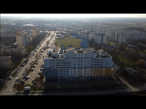Budynek w kształcie statku [ Wrocław Psie Pole ]  z lotu ptaka I 2023 I 4K I DJI mini 2 I