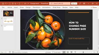 Change Page Number or slide number SIZE in Powerpoint 2021