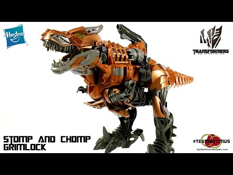 Video Review of the Transformers Age of Extinction: Stomp and Chomp Grimlock