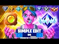 Bronze To Unreal Using SIMPLE EDIT On Controller Fortnite Ranked