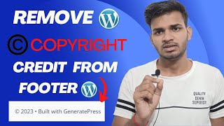 How to Remove WordPress Footer Credit Using Plugins |  Remove footer credit from WordPress theme