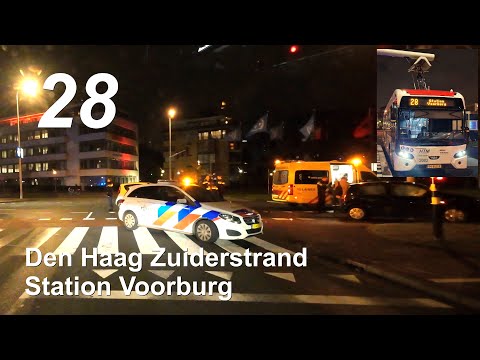 HTM lijn 28: Den Haag Zuiderstrand - Station Voorburg | omleiding | HTM 2002 | 2023