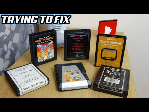 A Joblot of Faulty Atari 2600 GAMES - Are they Fixable?