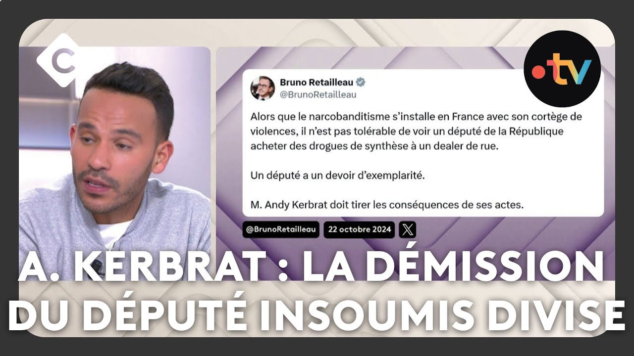 Andy Kerbrat : la démission du député insoumis divise - La Story - C à Vous - 23/10/2024