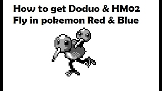 How to get Doduo & HM02 Fly in pokemon Red & Blue