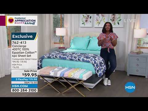 Concierge Collection 400TC 100% Egyptian Cotton 6piece S...