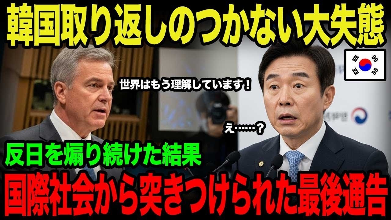【海外の反応】「韓国はそこまでにしなさい！」韓国がとんでもない大失態！国際社会が下した通告にイ・ジェミョンが絶望…【総集編】
