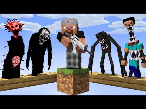 Armas VS Todos los Mods De Terror en Minecraft Oneblock