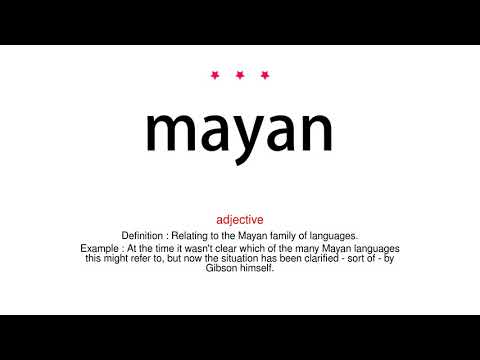 How to pronounce mayan - Vocab Today