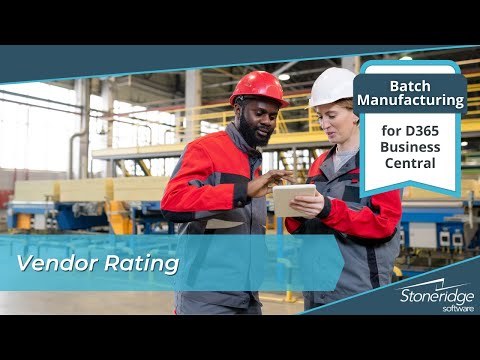 See video Business Central for Batch Manufacturing: Vendor Rating