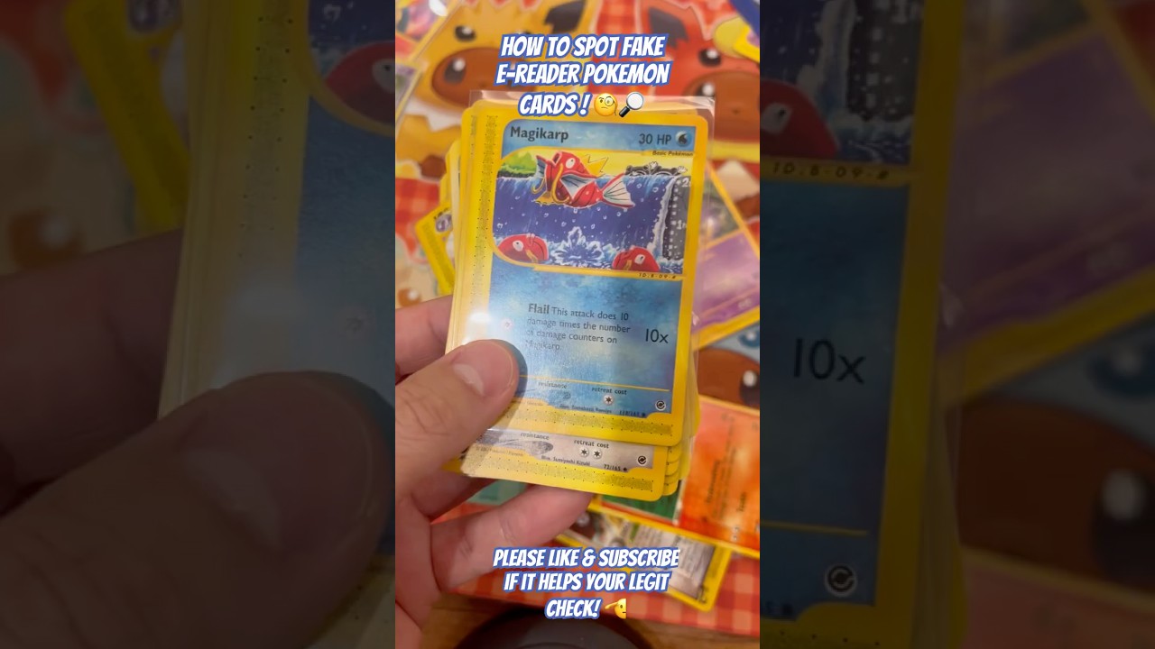 How to identify Fake E-reader Pokemon cards !