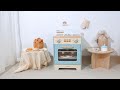 Robud ROBUD Toy Oven Wood, Green/Gold, 41 x 30 x 57 cm