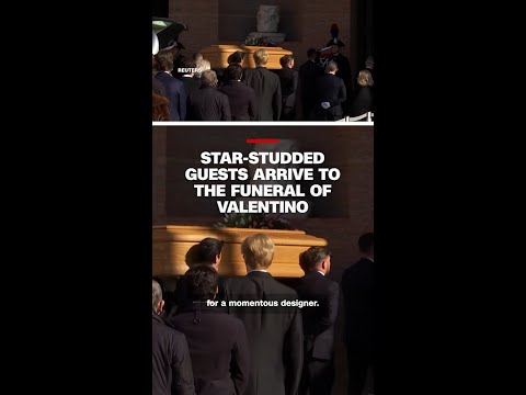 Star-studded guests arrive to the funeral of Valentino