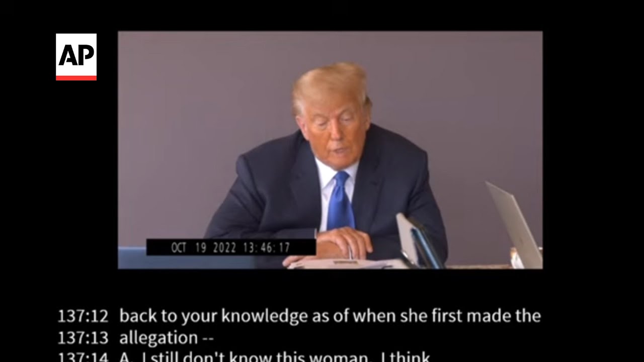 Donald Trump's deposition in rape lawsuit made public - YouTube