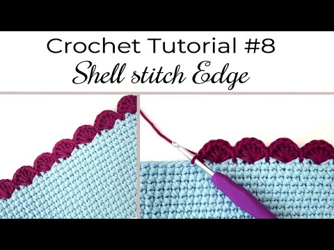 EASY Crochet SHELL Stitch Border / Shell STITCH Edge