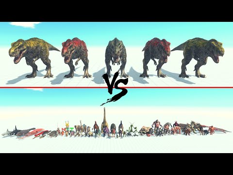 5x T-Rex Vs All Units ARBS | Animal Revolt Battle Simulator