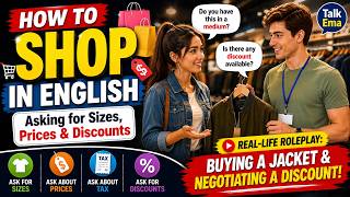 How to Shop in English | Asking for Sizes, Prices & Discounts