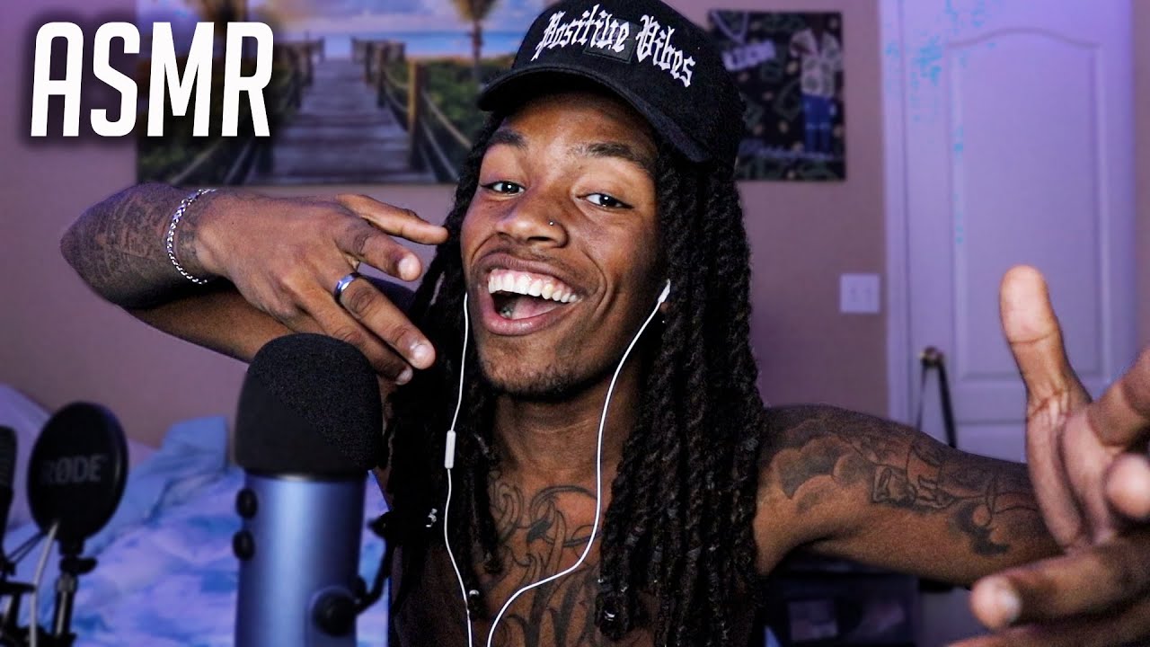 ASMR | **FREESTYLE RAPPING** You To SLEEP , Whispers , And Positive Vibes For Relaxation