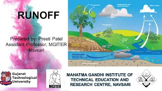 RUNOFF - (3160610) WATER RESOURCES ENGINEERING AND HYDROLOGY (WRE&H), GTU