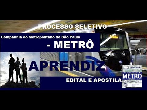 Edital Apóstila Processo Seletivo METRÔ SP 2018 Cargo Aprendiz