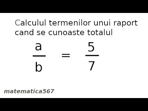 Calculul termenilor unui raport