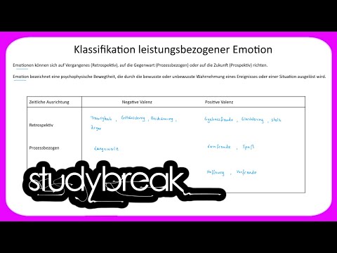 Klassifikation leistungsbezogener Emotion | Psychologie