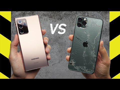 Galaxy Note 20 Ultra vs. iPhone 11 Pro Max Drop Test