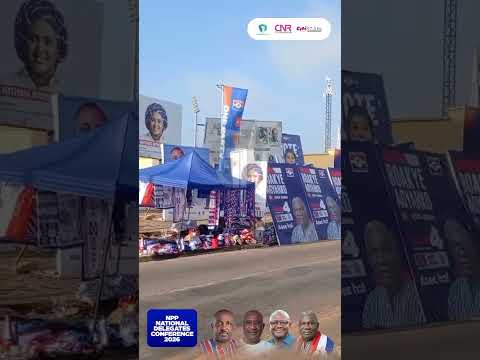 NPP Paraphernalia Floods Baba Yara Stadium Ahead of National Conference